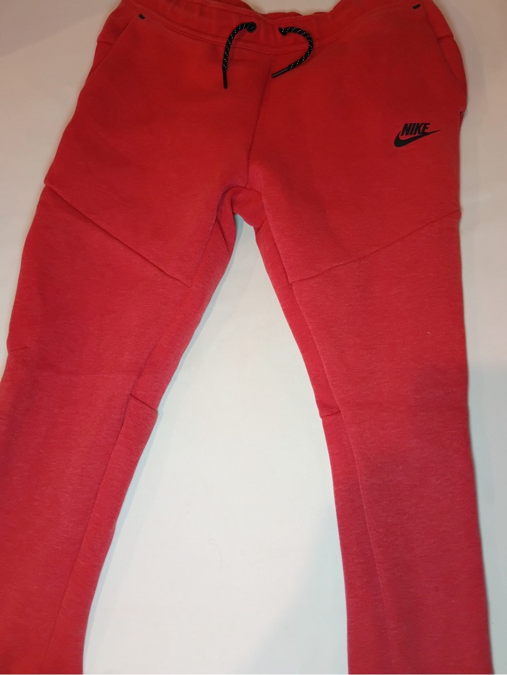Nike tech Kids Red Jogger Pants with Black Logo